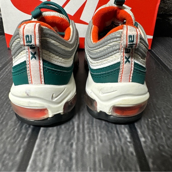 Nike Air Max 97 Miami hurricanes size 4Y grade school 921522 300 - Picture 8 of 11